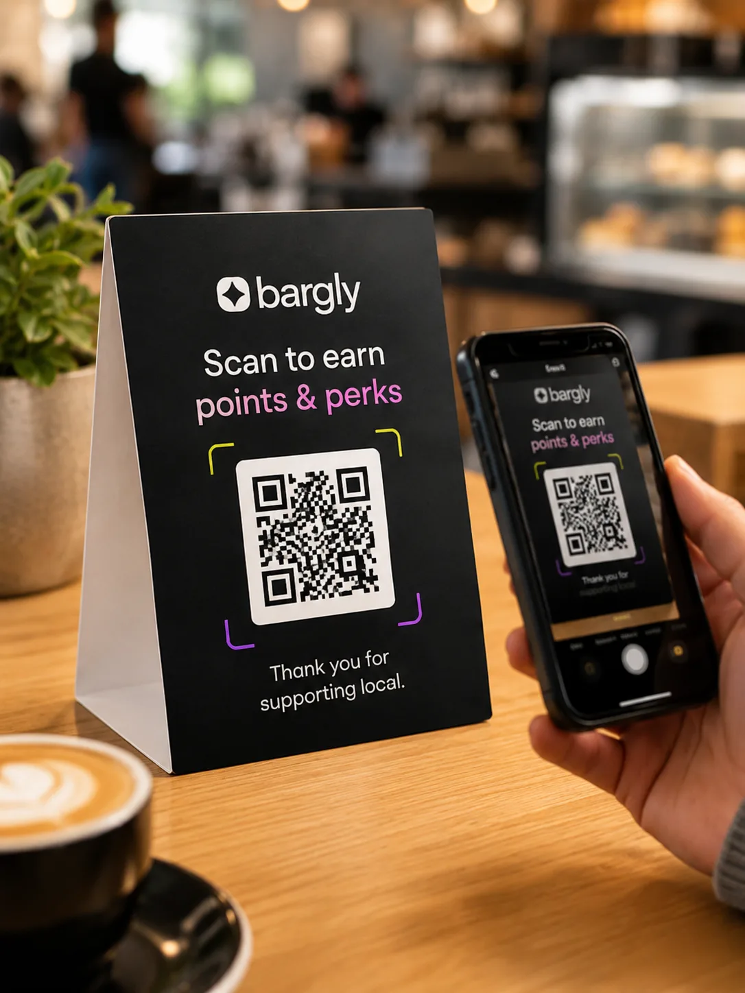 Redeeming an offer with a QR scan